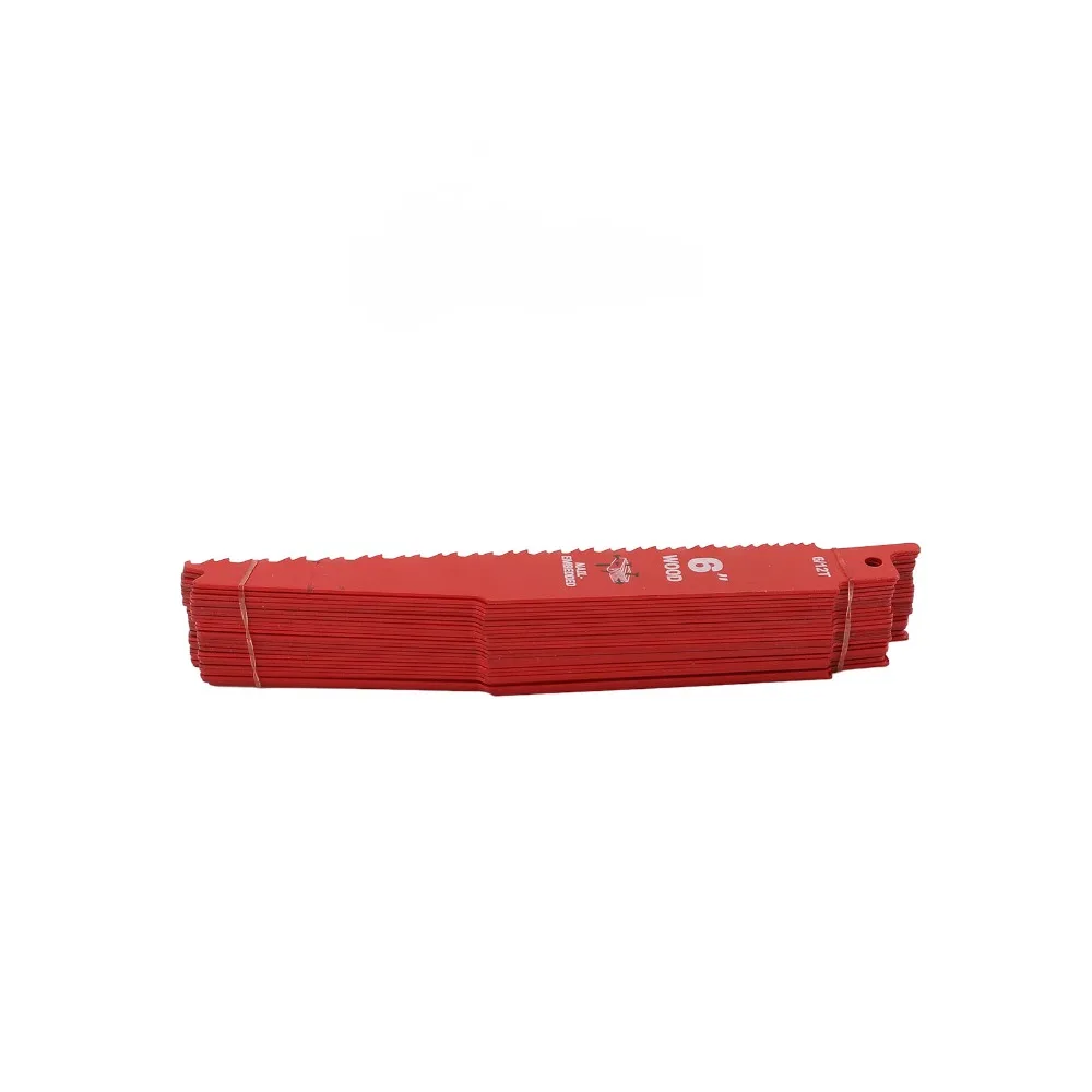 25PCS High Hardness Red Reciprocating Saw Blades Metal Compact Metal Cutting Blades High Hardness Bi-Metal Sawzall Blades