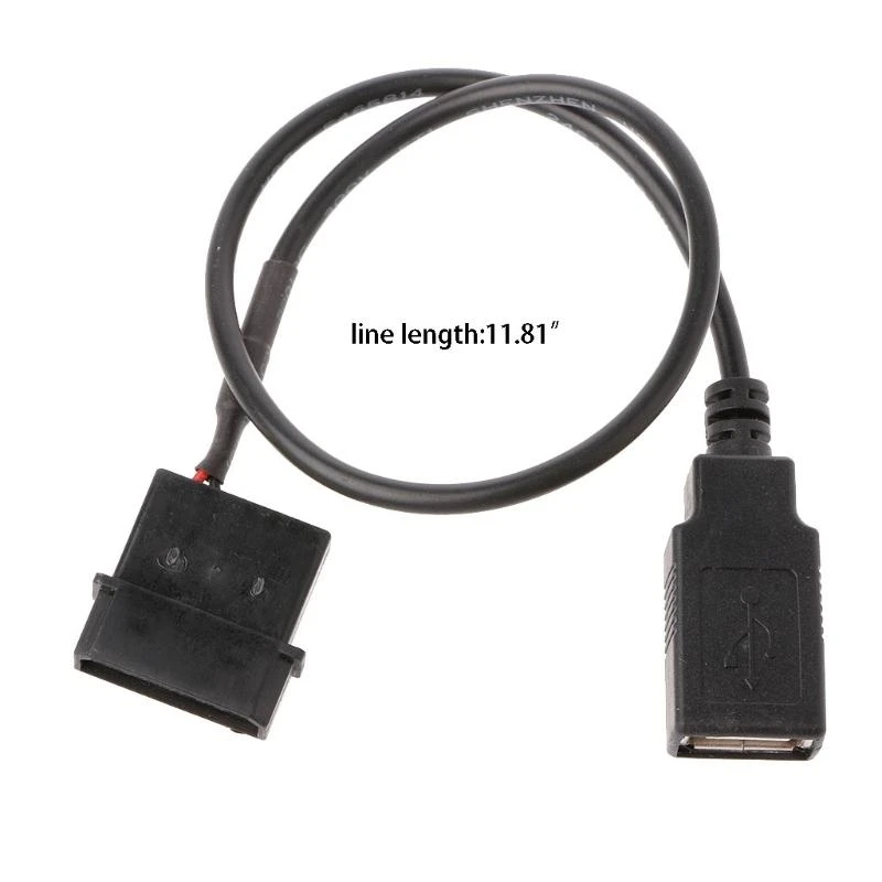 090F 30 см ПК Внутренний 5 В 2-контактный IDE MOLEX TO USB 2.0 Тип Адаптер-адаптер типа А