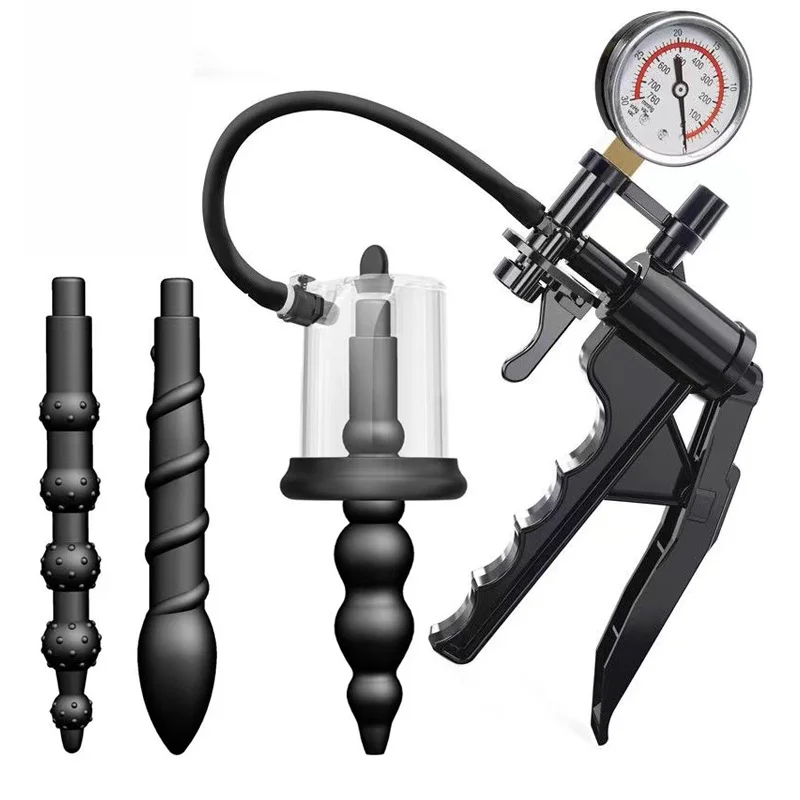 Sex Toys for Adult Anal Pump Manual Vacuum Rosebud Pump Suction Cup Prostate Stimulator Anus Dilator Butt Plug Adult Supplies