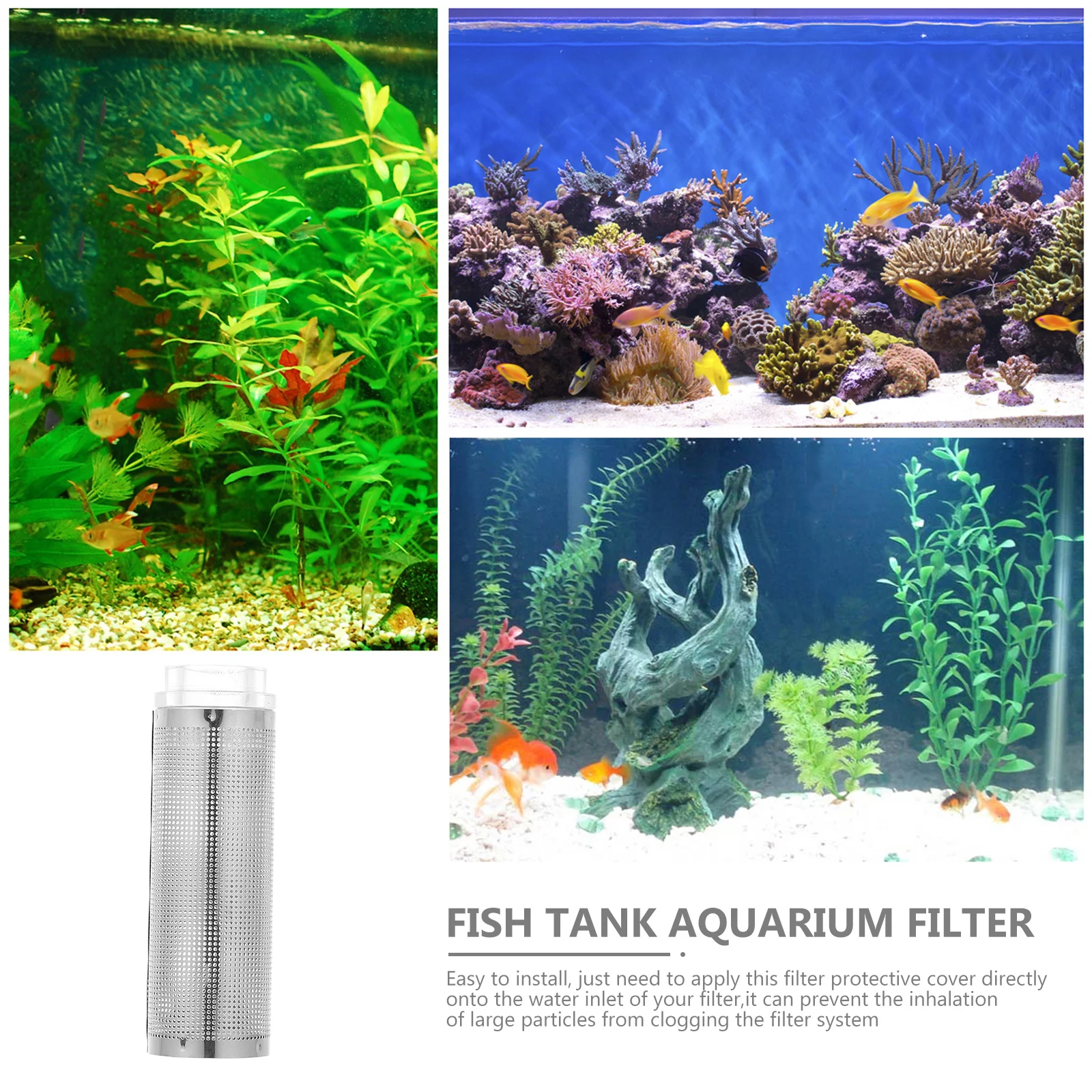 

Stainless Steel Inlet Protection Cover For Aquarium Filter Guard Shrimp Tank Filter Protector Fish Pond Purifier Mesh
