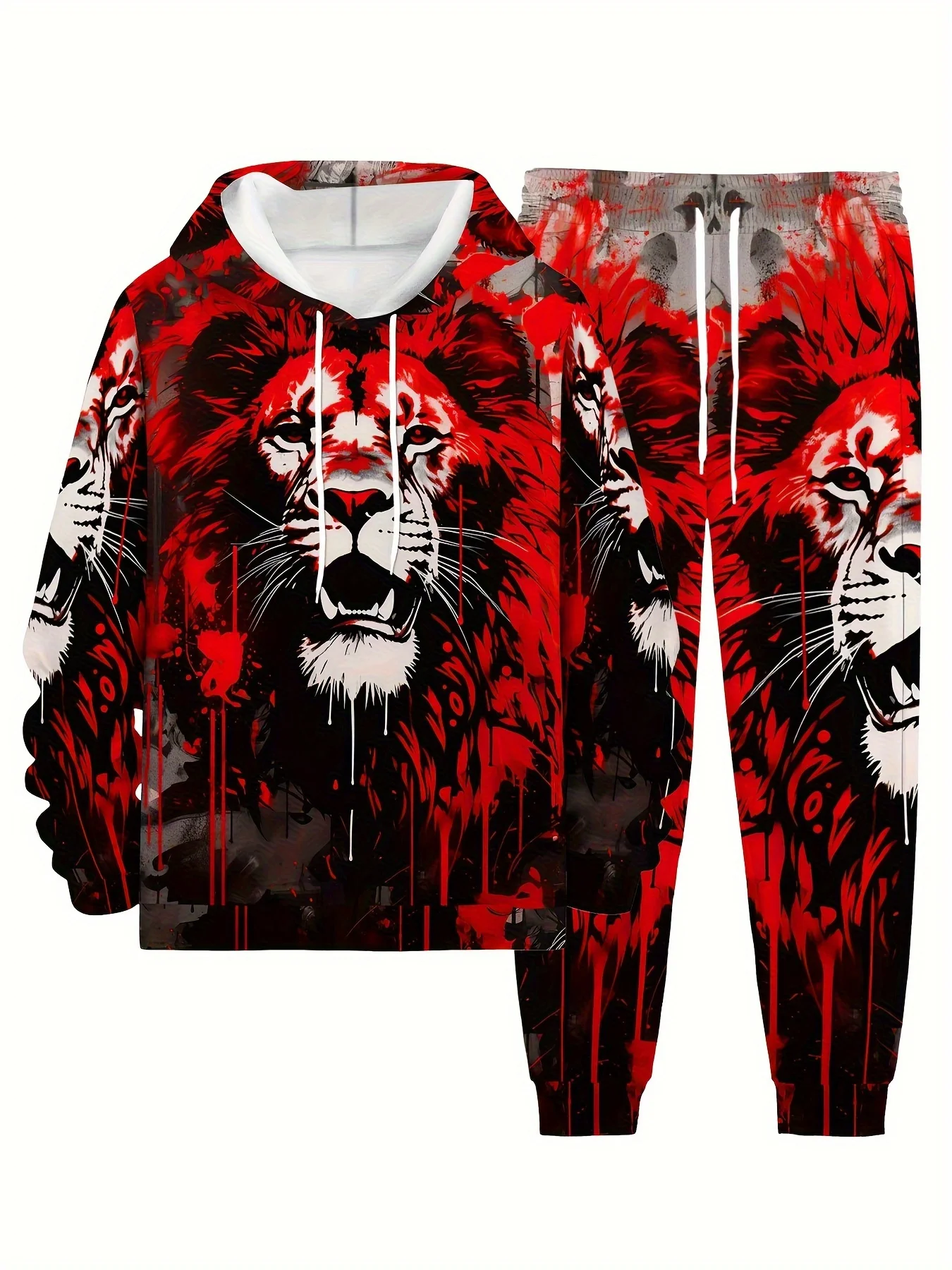 

2025 Winter/Autumn Hoodie and Sweatpants Set Fashionable Streetwear and Home Leisure Unisex Style Classic 3D Printing Clothes