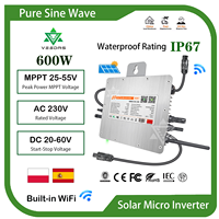 Deye 600W Solar Grid Tie Inverter 20-60V DC to AC 230V, Two MPPT IP67 Built-in WiFi ,Ship From EU Grid On Smart Micro Converter