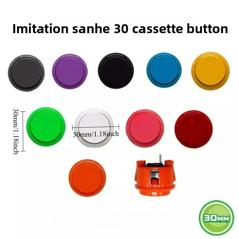 Botón pulsador de 30 mm estilo Sanwa para juegos de arcade, controles de botón para la máquina de juegos de arcade The Boxing King