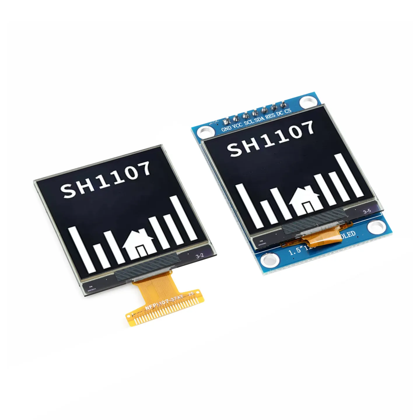 tela-oled-de-15-polegadas-tela-lcd-com-driver-sh1107-tela-serial-128-128-tela-branca-sem-acessorios