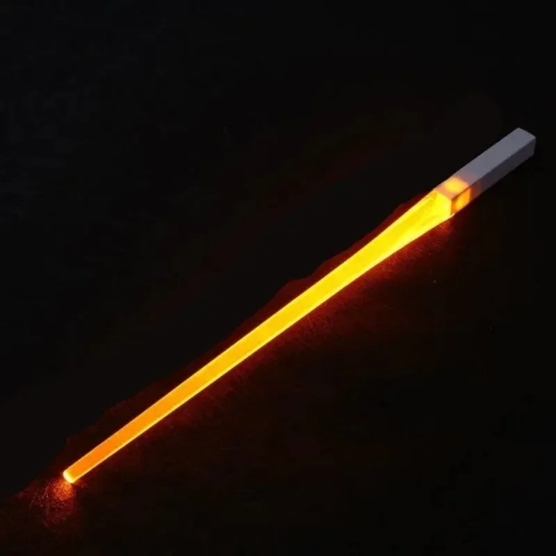 LED Lightsaber Chopsticks Luminous Reusable Kitchen LED Chopstick Glowing BPA Free Food Safe Chopsticks Concert Glow Sticks