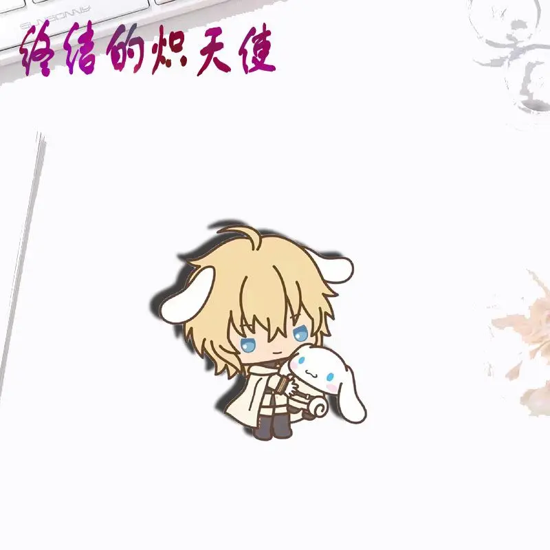 سيراف النهاية هياكويا بروش تأثيري ، ميكايلا فريد وشارة حمام ، دبابيس كرتون أنيمي ، زخرفة تصنعها بنفسك ، حقيبة ظهر ، ملابس ، هدايا