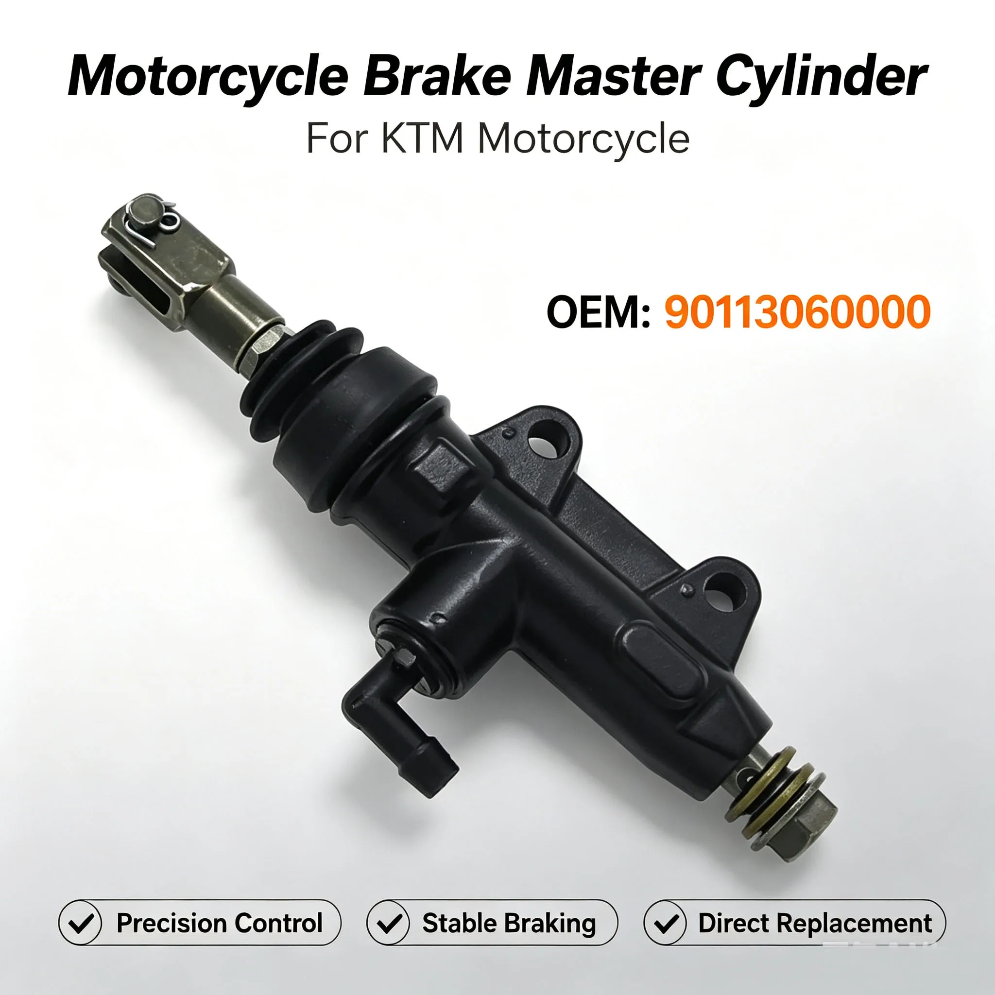 Rear Brake Master Cylinder For KTM 90113060000 RC125 RC200 200 125 DUKE RC390 390 Duke Orange White