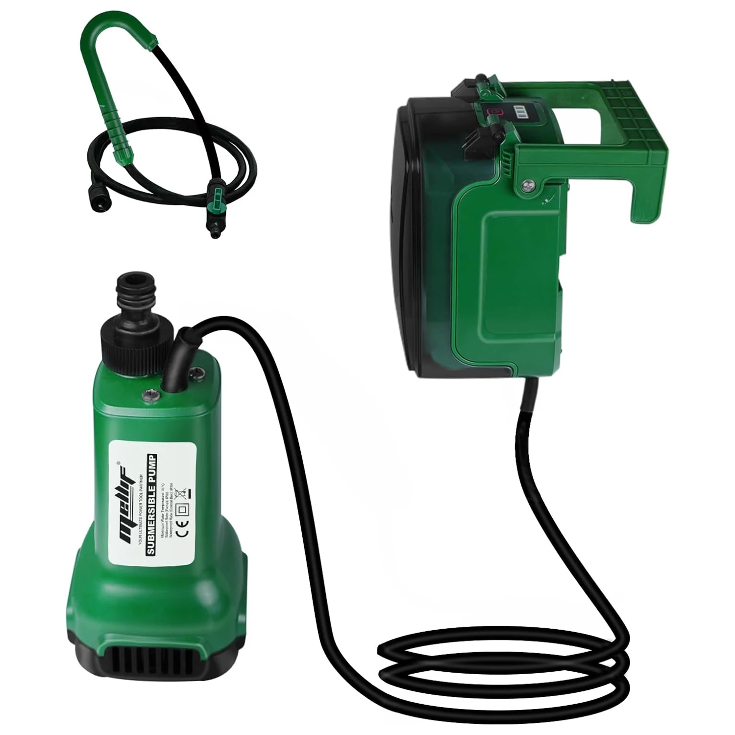 

Submersible Pump for Makita 18V BL1830 Battery Flow Rate 1800 L/h, max.Delivery Head 4m,1.75 bar,with Water Pipe(tool only)