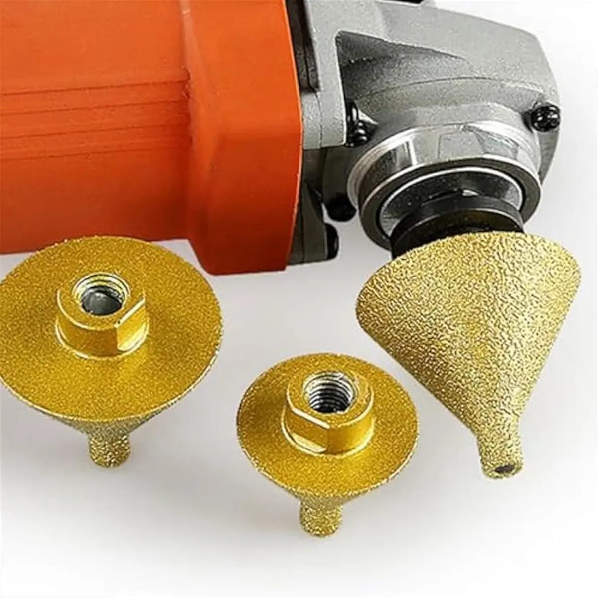 

A58Z 2pcs M10 Grinding Stone Chamfering Bits for Angle Grinders,Tile Ceramic Trimming Cone Carve Polishing Grinding Wheel 50mm