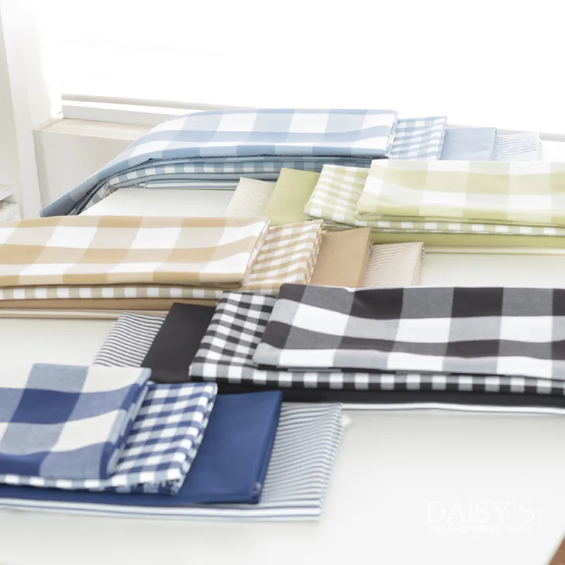 50*145CM Plaid Stripe Printed Fabrics Print Quilting Fabrics For Clothing Kids Dolls Decoration Textile Sewing Patchwork D30