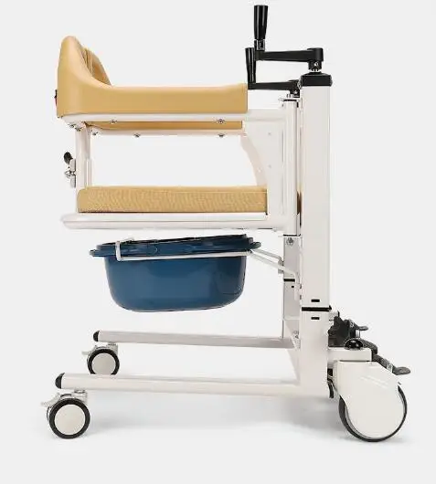 Patient Transfer Chair 120kg Weight Capacity Safety Commode Chair For Elderly Disabled