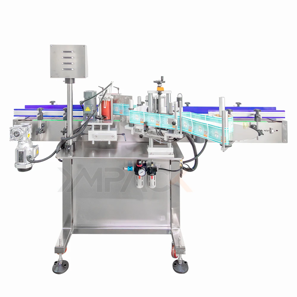 YIMU YM515 Automatic Labeller For Bottle 1/5 Gallon HDPE Plastic Jug Tapered Round Bottle Positioning Labeling Machine