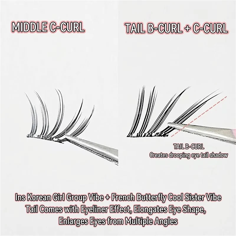 Menglu French Style Lightweight Soft Segmented Flying Fluffy Lashes Natural Look False Eyelashes for Women Daily Eye Makeup
