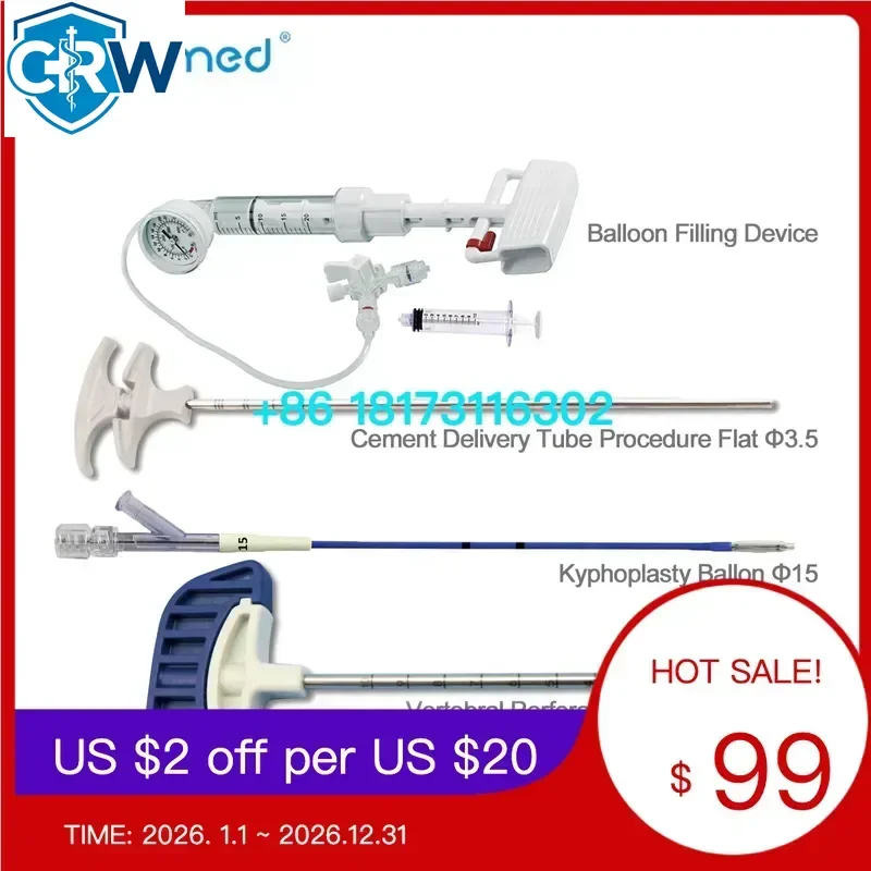CRW CE Certified Disposable Kyphoplasty Balloon Instrument Set Vertebral Compression Fracture Instruments