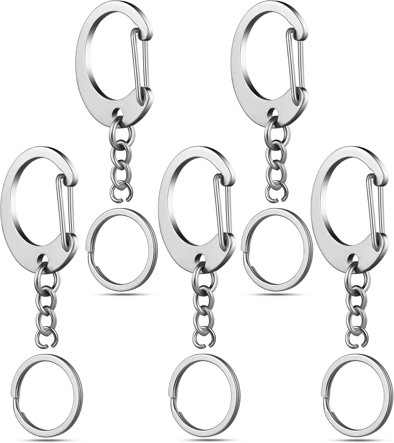 

Keychain Making Kit Snap Hooks with Key Rings,KeyChain Rings Bulk and Open Jump Keyrings for DlY Crafts, Jewelry Making Hardware