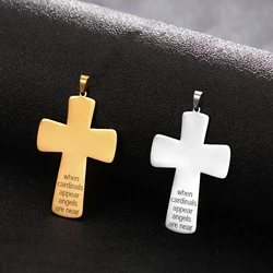 Stainless Steel Crosses Pendants Wholesale Christian Amulet Charms For Jewelry Making Women Men Necklace Keychains Diy Accessory