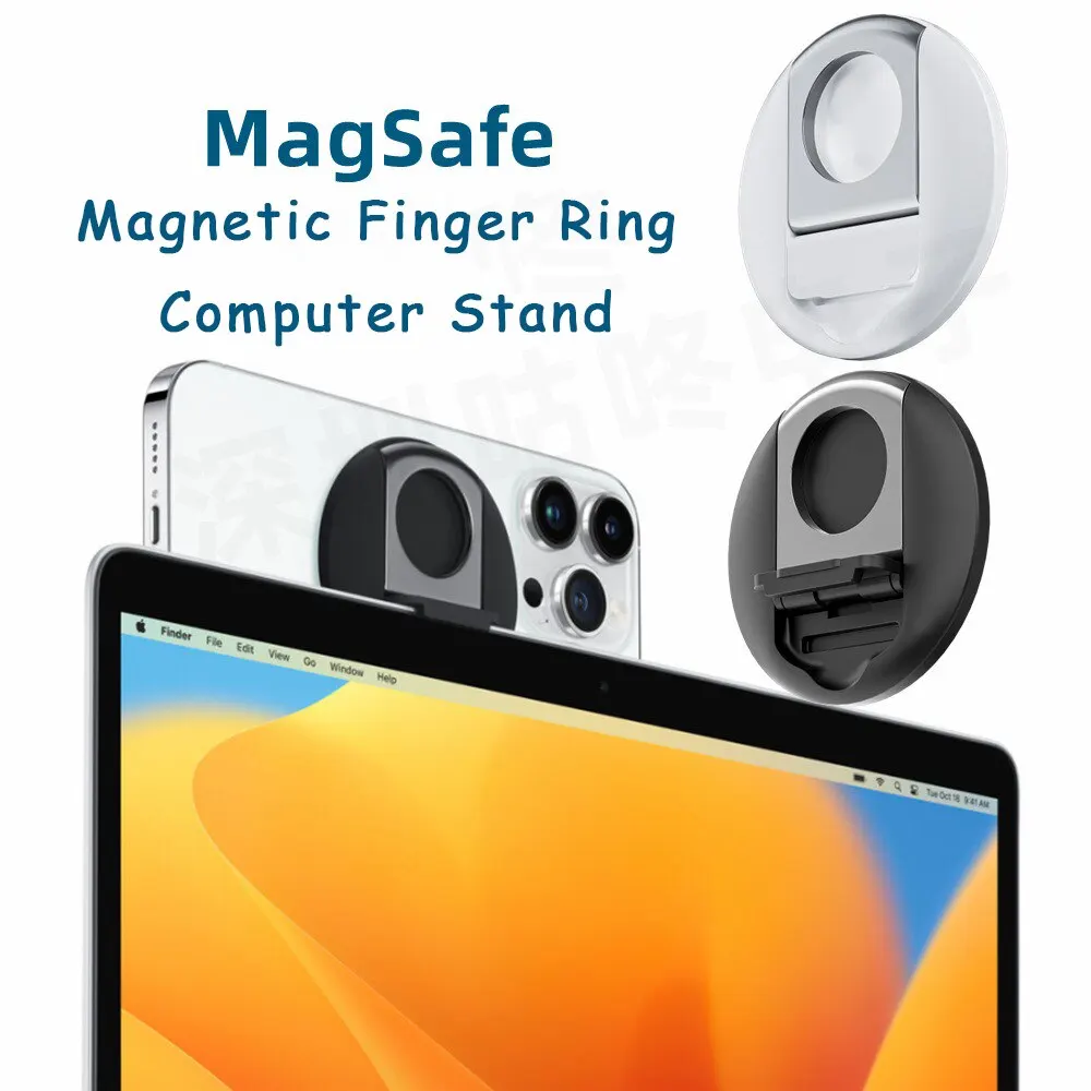 1 PC Universal Magsafe Magnet Cicle Ring Holder For Apple 14 Mobile Phone Ipad Desktop Ring Bracelet Buckle Mac Laptop Holder