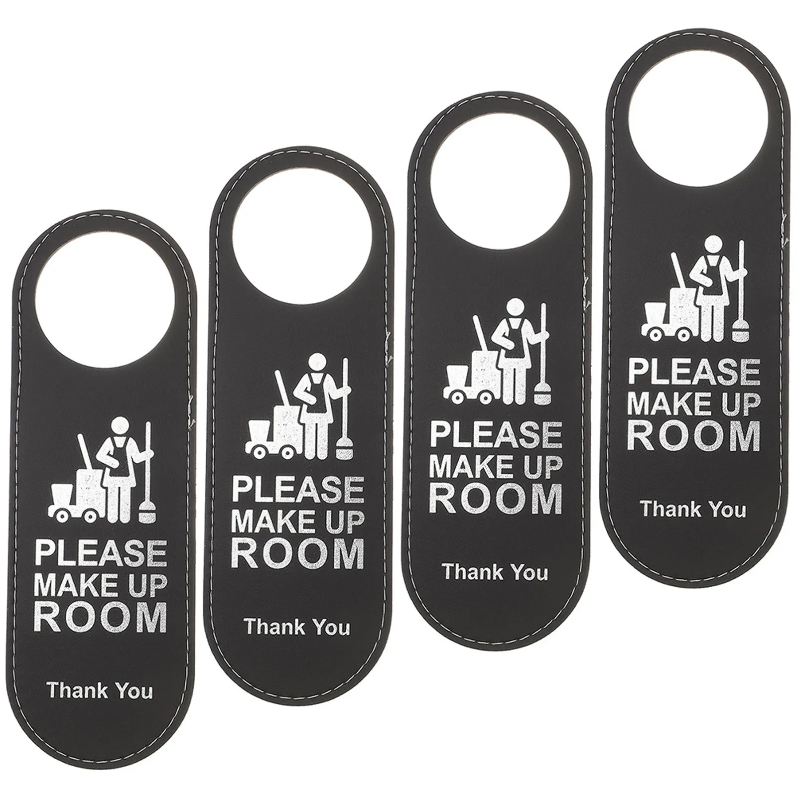 4Pcs Door Hanger Sign Hotel Use Double-Sided Make Up Room Do Not Disturb Door Signs for Hotels Clubs Do Not Disturb Sign