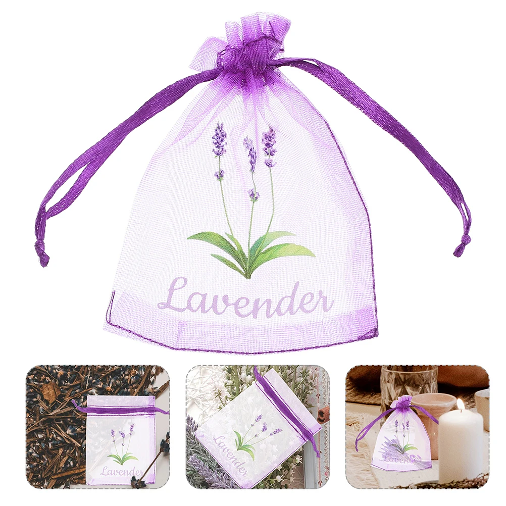 

50pcs Empty Sachet Bags Lavender Drawstring Pouches for Closet Tea Storage Breathable Mesh Jewelry Pouch Present Ready