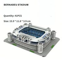 3D football field paper jigsaw puzzle Stadium building model toy--Santiago Bernabeu Stadium,A great toy gift for fans