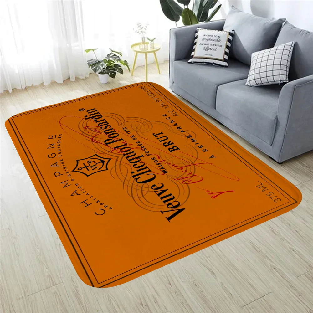 V-euve-clicquot Floor Mat for Kitchen Carpet Things for the Home Decoration Accessories Aesthetic Room Rug Bathroom Mats Rugs