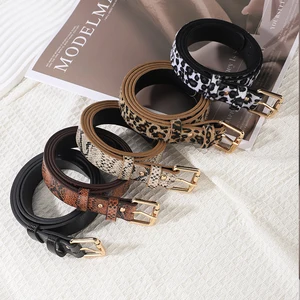 Personalisierte, einfache und beliebte weibliche Leopardengürtel, vielseitige Jeans in Mode, Studentendekoration, elegant, neu 12 Oncinha -Gürtel für Frauen der Frauen - №8