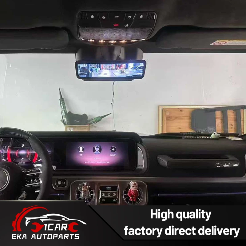 HD Streaming Rearview Mirror Plug & Play High Quality OEM Replacement for Mercedes Benz G Class W464 W465 G63 G500, Wide Angle