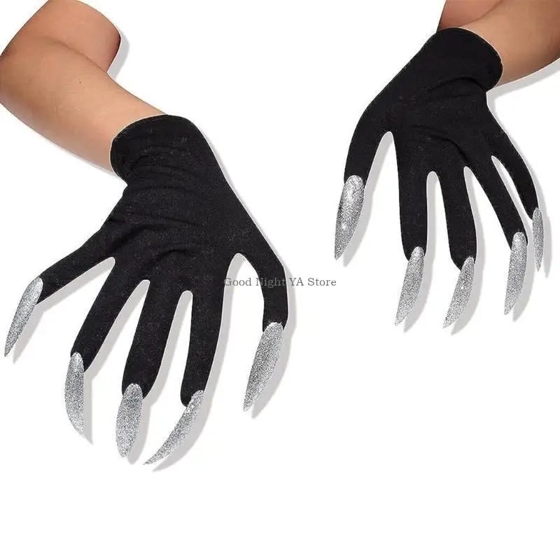 Перчатки для ведьмы на хэллоуин
