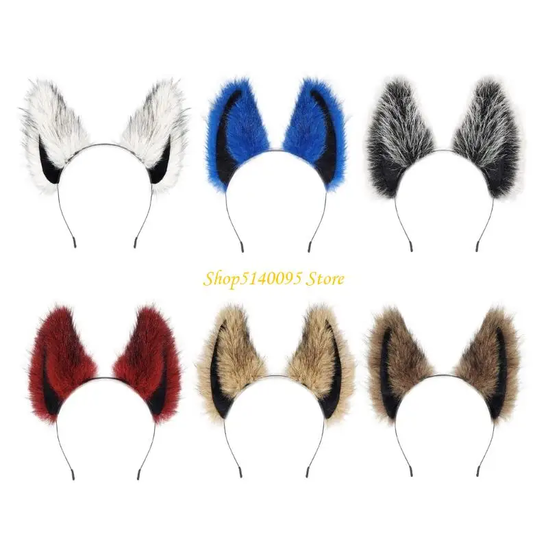 

Dxae Faux Furs Wolf Foxes уши уши головные уши с ушами уши для волос Хэмбало