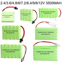 2.4V/3.6V/4.8V/6V/7.2V/8.4V/9.6V 3500mah NI-MH AA 3000mah Rechargeable Battery Pack For Remote Control Toys Electric Car SM Plug