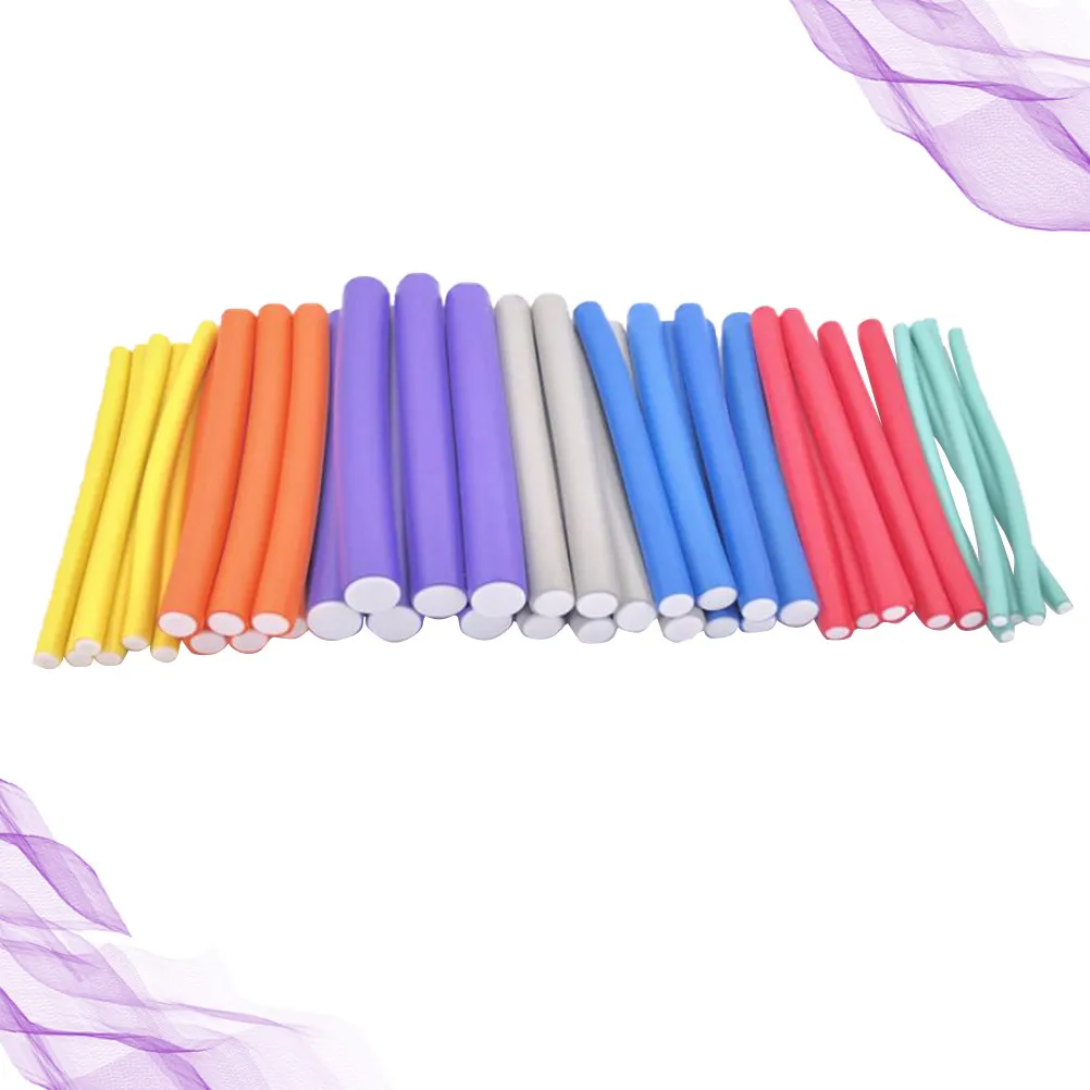 42Pcs Hair Curlers Rollers Flexible Curling Sticks Easy Use Hair Curl Rods for Heatless Curling Comfortable Sleep Style