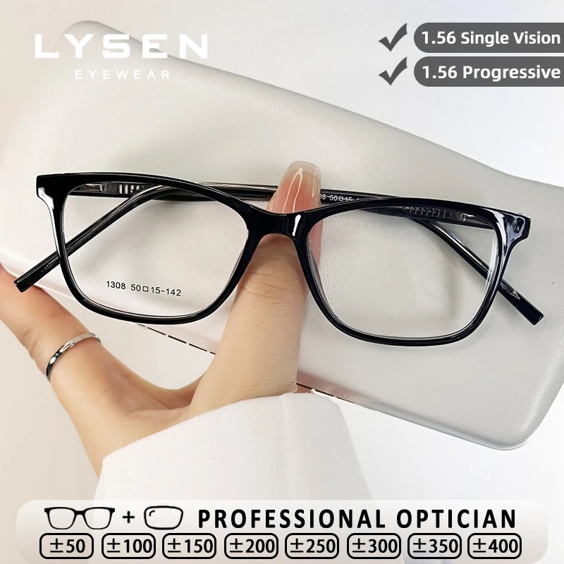 

LYSEN Rectangle Reading Glasses Women High Quality Blue Light Blocking Glasses with Prescription Lens Myopia Hyperopia Glasses