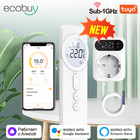 Tuya WiFi Wireless Digital Thermostat Plug 220V Temperature Controller Thermoregulator Smart Thermostat With Receiver Socket EU