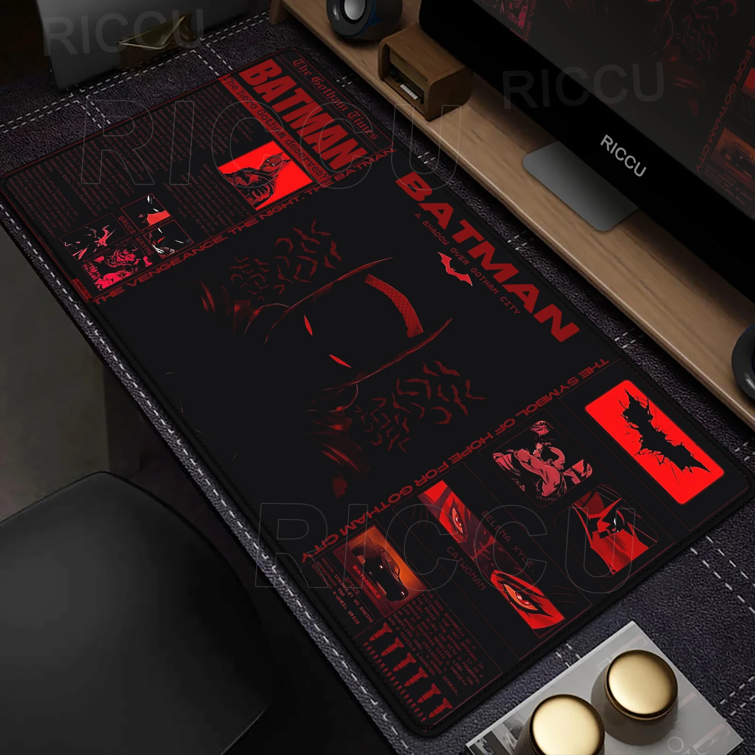 

Anime Gamer Mouse Pad XXL Gaming Accessories Office Keyboard Desk Mat Non-Slip Laptop Rubber Large Batman-S PC Extended Mousepad