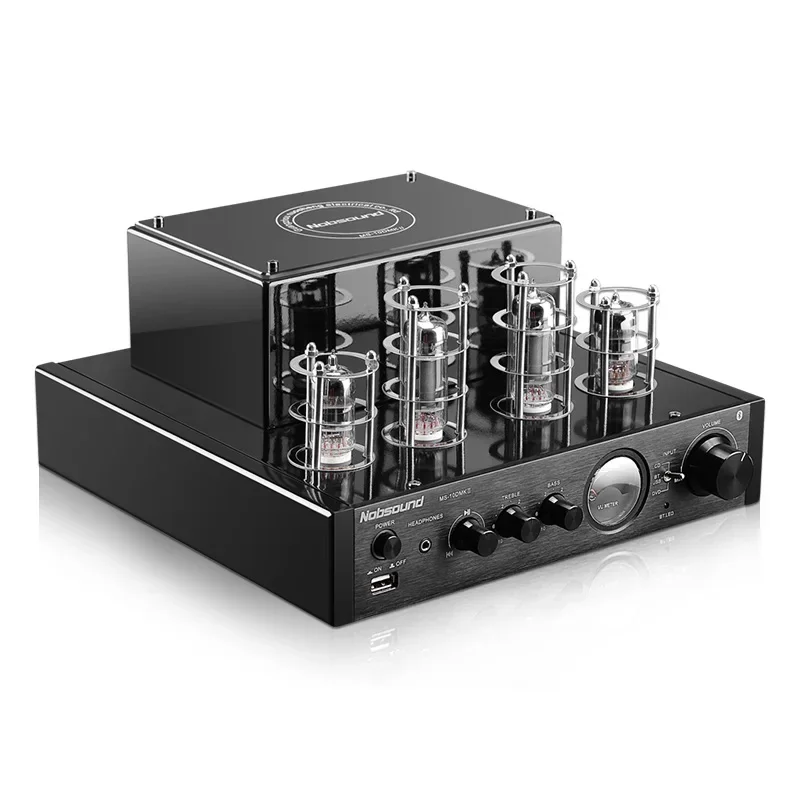 AMPLIFICADOR DE POTENCIA DE TUBO HIFI inalámbrico, Bluetooth 2,1, Canal audiófilo 6P1*2 6N1*2, tubo USB, reproducción sin pérdidas, medidor VU
