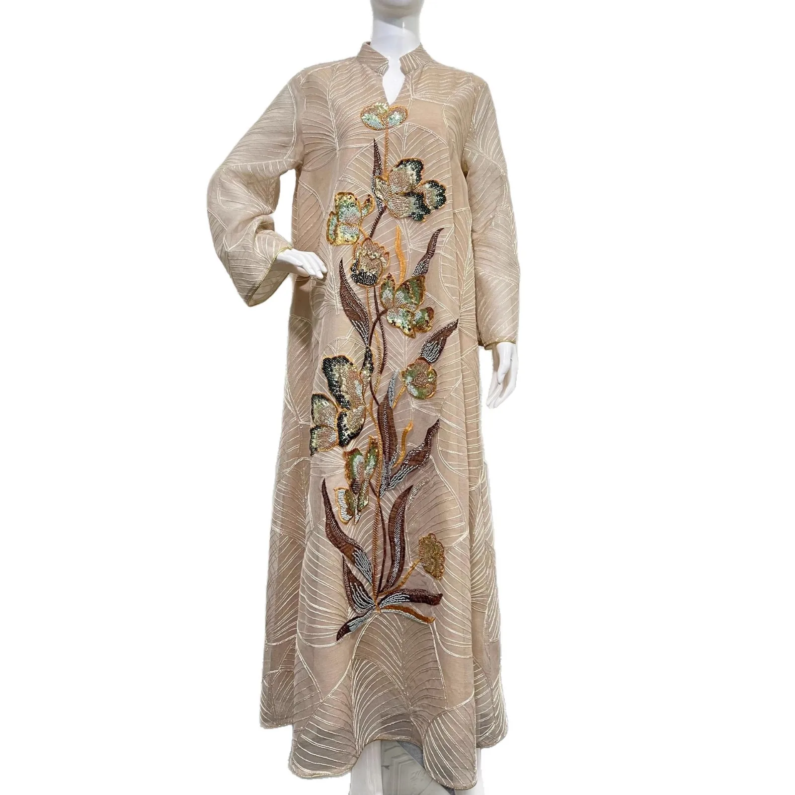 Eid femmes Robe musulmane Abaya fête Jalabiya Ramadan maille broderie robes longues Abayas robes Largos caftan Robe arabe robes