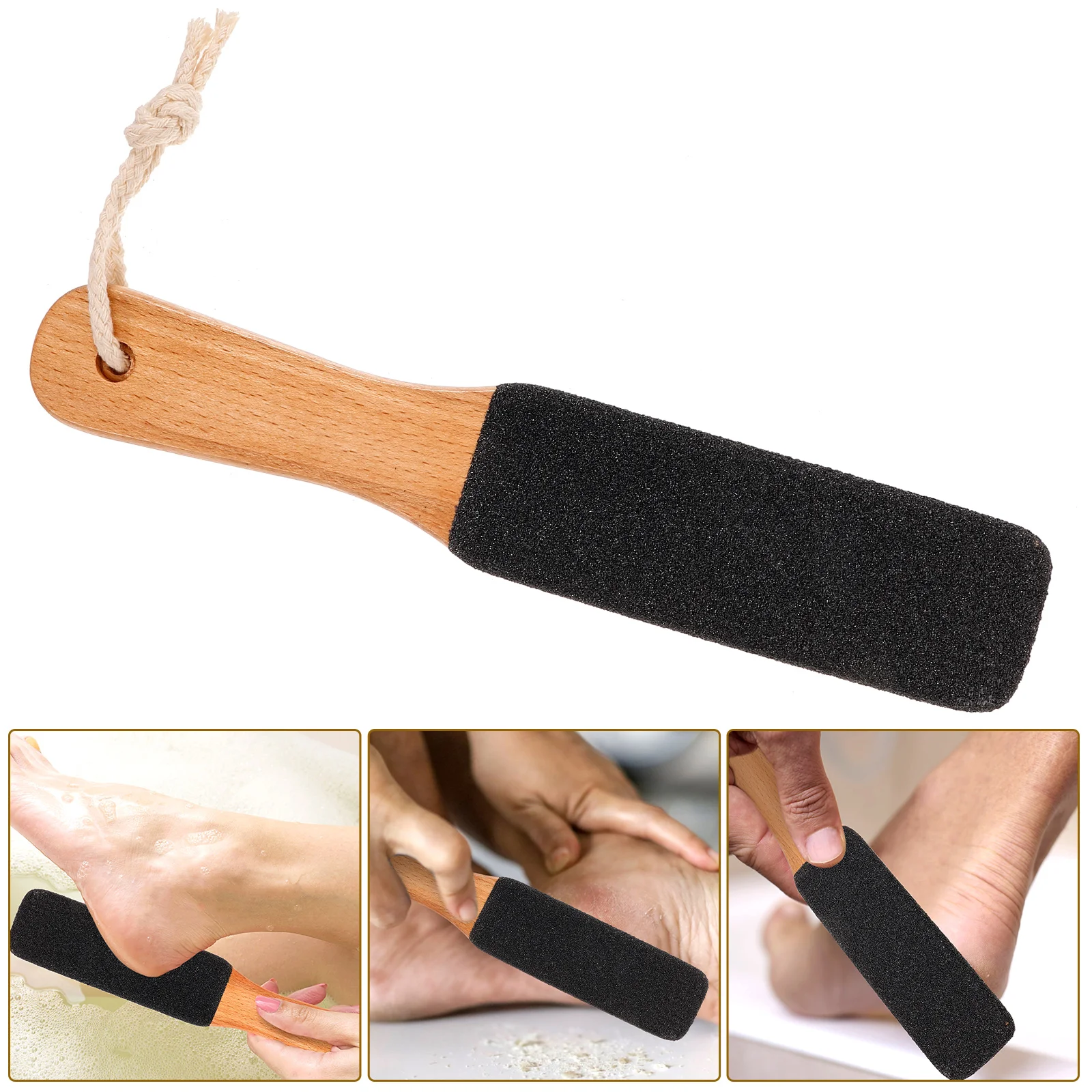 

Double Sided Feet Rasp for Dead Skin Double-sided Rubbing Board Spatula Foot File Callus Beech