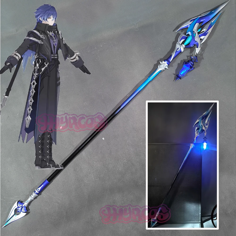 

190 см флены косплей светящееся длинное копье оружие реквизит игра Genshin Impact Хэллоуин вечерние аксессуары для одежды ﻿ Аксессуары