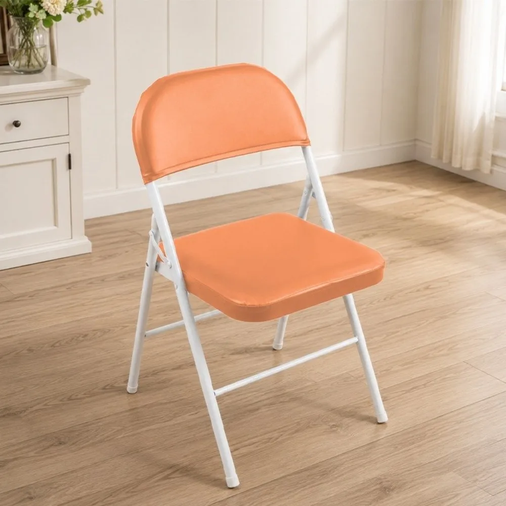 2PCS Modern PU Leather Folding Chair Cover Square Waterproof Split Chair Cover Removable Dust-proof Seat Protectors Banquet