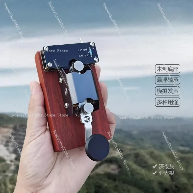 Morse Code Practice Straight Key for Ham Radio CW Training with PC Interface Paddle