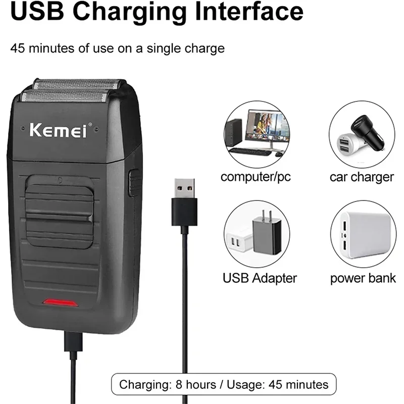 Kemei المهنية مقص الشعر عدة ماكينة حلاقة كهربائية الذكور آلة قطع الشعر الرجال آلة التشذيب KM-2299 KM-1102 مقص الشعر