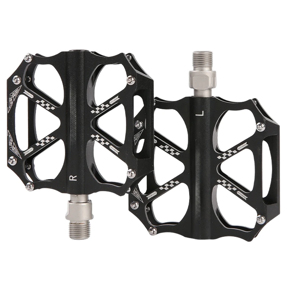 

Bicycle Pedals 1 Pair Aluminum Alloy CNC Lightweight Dual Bearing Anti Slip Design Wide Contact Area for MTB Road