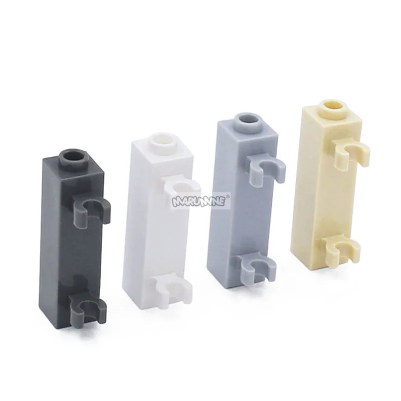 Marumine Moc Bricks Modified 1x1x3 With 2 Clips Vertical Hollow Stud 60583 House Accessories Parts Constructor Building Blocks