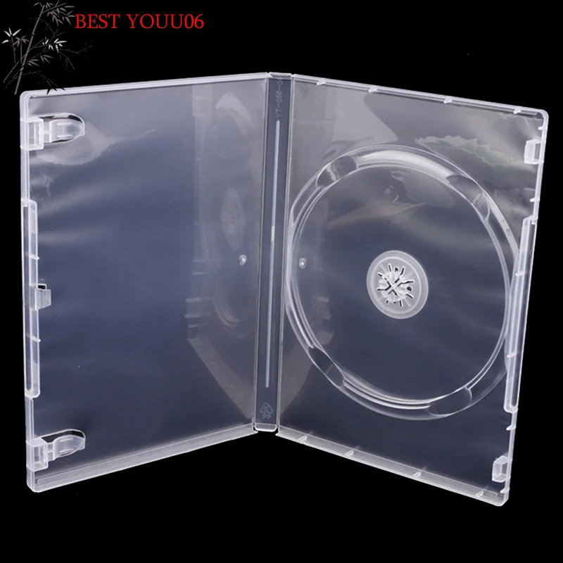 Hot Transparent Bottom CD Box Empty CD Case PP Plastic Milky Transparent CD Case CD Case Capacity 1 Discs