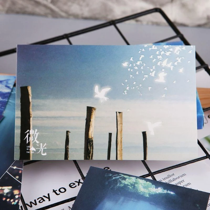 Sea Creature Postcard Light up Post Card for Kid Adult Christmas
