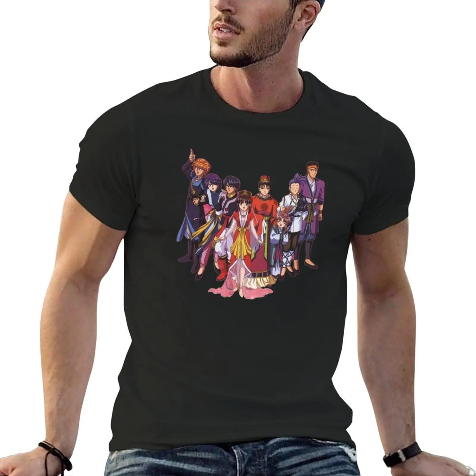 Fushigi Yuugi Group T-Shirt summer clothes graphic tee shirt vintage anime shirt mens big and tall t shirts