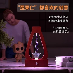 New upgrade Anti Gravity Levitating Water Drops Time Hourglass Water Fountain Lamp more esay operate