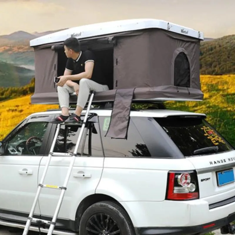 2.15 * 1.3 * 1.05m Factory Outdoor Roof Dressing Tent Outdoor Self-driving Tour SUV Car Fully Automatic Double Car Camping Tent