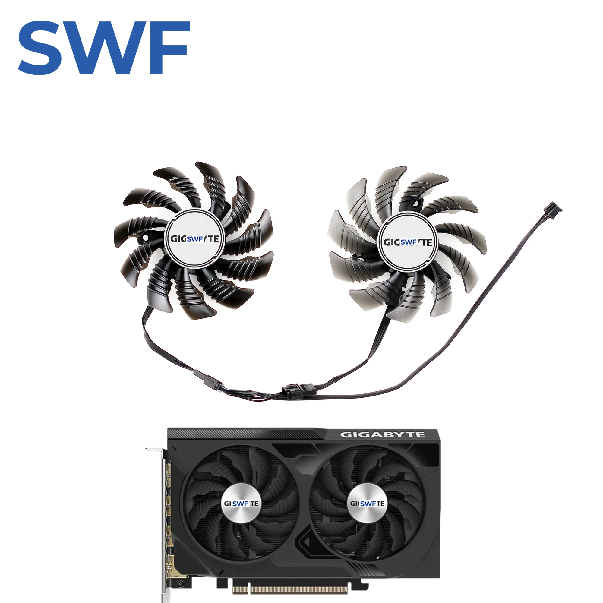 

Вентилятор охлаждения 78 мм PLD08010S12HH для видеокарты GIGABYTE RTX 4060 WINDFORCE OC 8G
