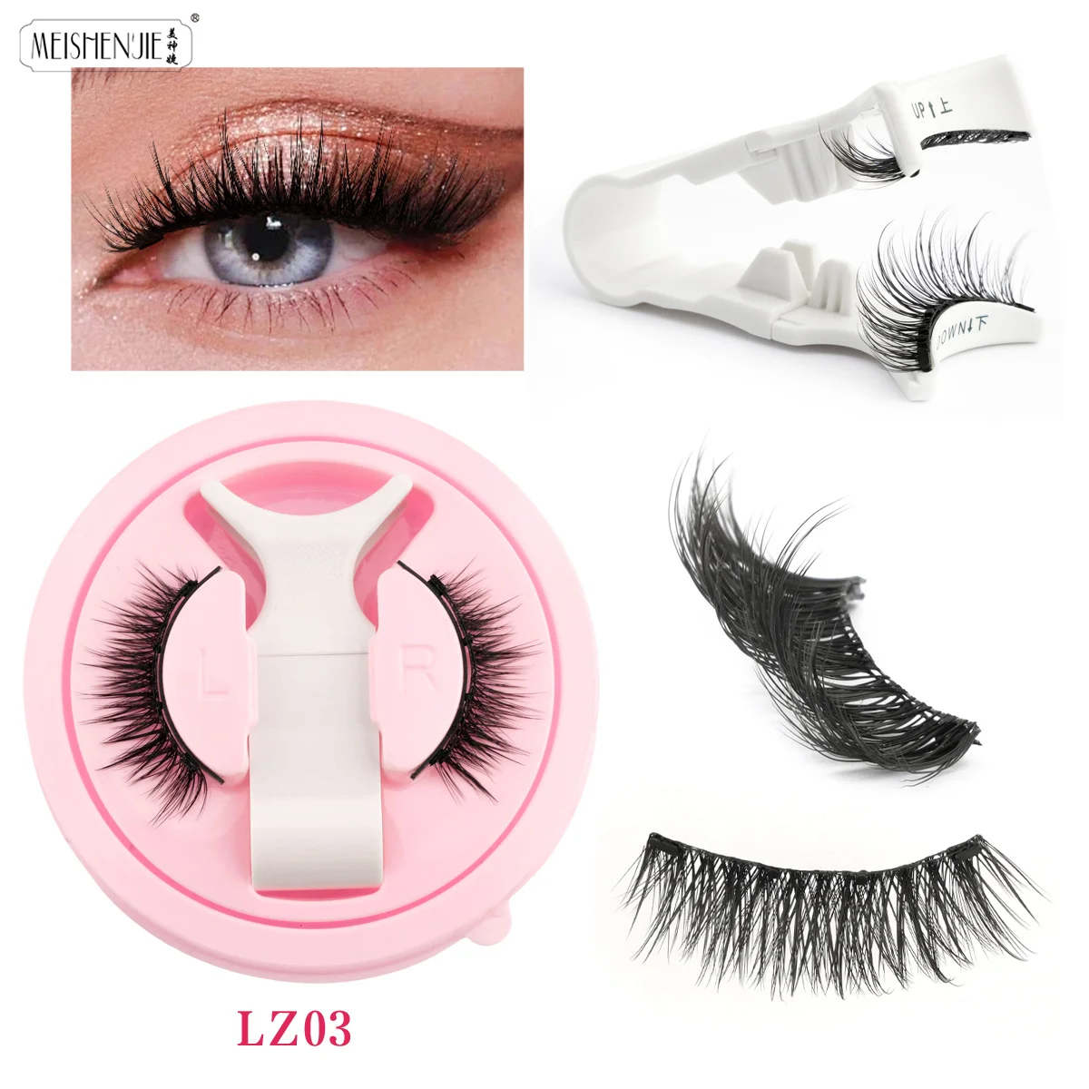 Magnetic Eyelashes Set, Natural Mink Lashes